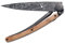 Deejo Taschenmesser EARTH SKIFAHRER, 37 g, Stahl AISI 420, Liner-Lock, Wacholderholz, Gürtelclip, Deejo-Box