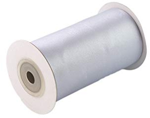 Satinband 100mm x 10m Rolle - FARBAUSWAHL in 3/6/12/18/25/38/50/75/100mm - farbecht & waschbar - Schleifenband für Ostern - Geschenkband zum Verpacken Dekorieren Basteln - Silber/Grau 012