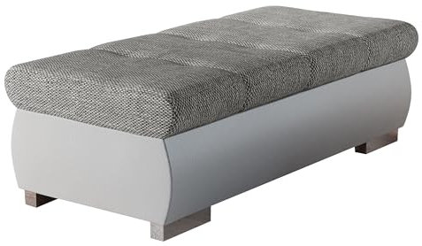 Mirjan24 Polsterhocker Sitzbank Orkan groß Hocker Sitzhocker Modern Pouf Fußbank Sitzmöbel 120x60 (Soft 017 + Lawa 05)