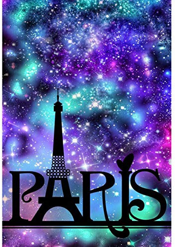 5D Diamond Painting Diamant Malerei Painting Bilder, Wowdecor Paris Eiffelturm Bunt Sternenklarer Himmel Full Set Groß DIY Diamant Gemälde Malen Nach Zahlen