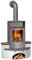 Justus 4667 80 Kaminofen/Kaminbausatz Kaskade 2.0 Stahl Gussgrau/Keramik Namib/A+