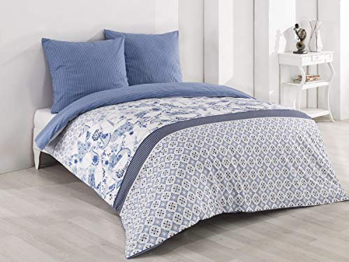 Buymax® Bettwäsche 200x200 100% Baumwolle 3-Teilig Bettbezug - Bettwäsche-Sets 200 x 200cm mit 2 mal Kissenbezüge 80x80cm, ÖKO-TEX Renforcé-Bettdeckenbezug Set mit Reißverschluss