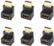 J&D 90 Degree and 270 Degree HDMI Adapter (6 Pack), Gold Plated Right Angle Male to Female HDMI Adapter 90 to 270 Degree