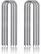 G&B Ground Rebar Stakes Garden Staples Tent Nails Galvanized Steel U Pegs Gardening Anchors, Heavy Duty Landscape Pins for Camping Tents Trampoline Canopies Sheds Ports Swing Sets (6)