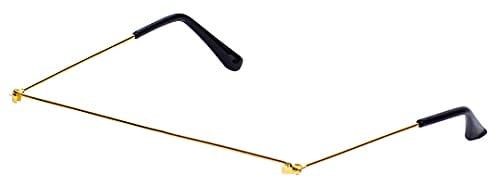 SMKR Basics Burrito - Die schnellste Brille Ever! - lustige Partybrille für Feiern Karneval Fasching Rave Linine Brille ohne Gläser Prank Sonnenbrille Spass Spaß Männer Frauen (Gold)