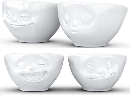 Colour-up Dip Schalen 100 ml 4er-Set KÜSSEND GRINSEND LACHEND LECKER Fiftyeight Products
