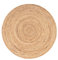 Paco Home Teppich Rund Wohnzimmer Jute Boho Ethno Muster Modern Handgefertigt Naturteppich, Grösse:Ø 100 cm Rund, Farbe:Natur 3
