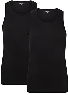 Camano Herren Tank Top 2er Pack L Black