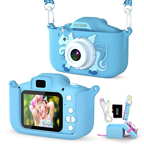 Kinder Kamera, 2.0”Display Digitalkamera ,Geschenke für 3 4 5 6 8 7 9 10 11 12Jahre Jungen und mädchen, 1080P HD Anti-Drop Fotoapparat Kinder für Geburtstagsgeschenk Weihnachten Spielzeug