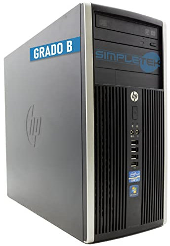 HP PC Desktop 6200 Pro MT Windows 7 Pro - Core i3 Clock 3.10GHz - 4GB RAM SSD 120GB | Interfaccia Seriale RS232 COM MCN DVD VGA DisplayPort Computer Fisso (Ricondizionato)