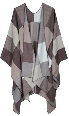 DiaryLook Damen Poncho Schal Winter Cardigan Übergroße Cape Elegant Poncho Für Frauen Umhang Damen Warm Geschenk Für Mutter