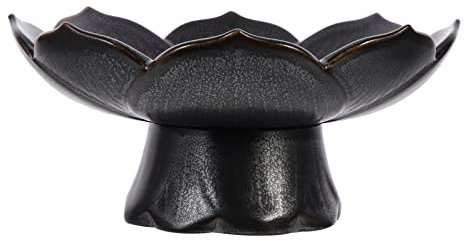 DOITOOL Bol à Fruits Céramique Lotus avec Pied Élevé Présentoir Élégant pour Fruits Et Desserts pour Fêtes Et Décoration De Table Pratique Et Facile à Nettoyer