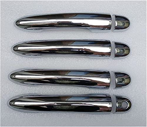 hippoca Garniture de Poignée de Porte pour Renault Clio 3 III MK3 2005-2013, Poignée de Porte Extérieure Couvercle Autocollants Accessoires de Style