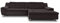 DOMO. collection Ecksofa Merida, Sofa mit Schlaffunktion in L-Form, Eckcouch, Polsterecke, Schlafsofa 304 x 200 x 84 cm (BxTxH), espresso