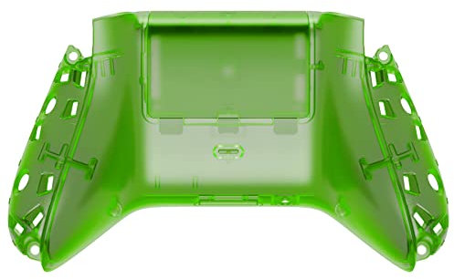 eXtremeRate Coque Arrière pour Xbox Series X/S Manette, Etui Arrière avec Couvercle de Batterie pour Xbox Series X/S Manette, Manette Non Inclus, Transparent Vert