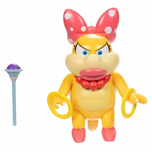 SUPER MARIO World of Nintendo 41543 Wendy Koopa mit Zauberstab, 10,2 cm