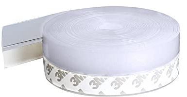 Bande d'étanchéité autocollante de 5 m - En silicone transparent - Pour porte, fenêtre (25 mm)