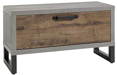 Nicht Zutreffend Garderobenbank Sitzbank Schuhbank | Aged Oak | Betonoptik | 1 Klappe