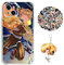Demon -Slayer Hülle für iPhone 6s Anime Zenitsu Handyhülle [Mit Schlüsselbund und 50pcs Aufkleber] Cartoons Transparent Silikon Case Hülle für iPhone 6s