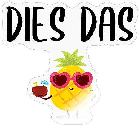 Spreadshirt Dies Das Ananas Mit Sonnnbrille cool Sticker, max. 10 x 10 cm, 10 x 10 cm, Transparent glänzend