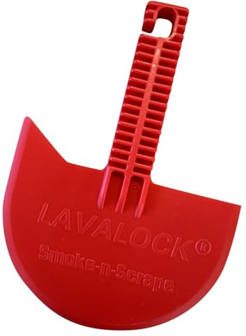 LavaLock Smok-n-Scrape Grill und Smoker Scraper, Rückstandsentferner Reinigungswerkzeug für Weber Kettle, Weber Smokey Mountain, UDS, WSM (Red Smoke-n-Scrape)