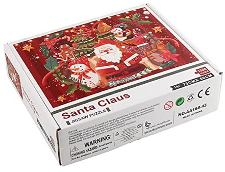 Didiseaon 1000pieces Santa Claus Puzzle Christmas Jigsaw Puzzles Boxed Assembling Relaxing Toy for Adults
