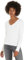 Tommy Jeans Camiseta de Manga Larga Mujer Slim Fit Essential V-Neck con Cuello de Pico, Blanco (White), XL