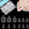 TOMICCA 120 Pièces Faux Ongles Pieds, 12 Tailles Acrylique Faux Ongles Pied avec Boîte, Capsule Americaine Ongle Artificiels pour Femmes Filles Salon de Manucure Nail Art