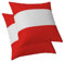 ggaimwf Flagge Kissenbezug Österreich-Flagge Kissenbezüge für Sofa Patriotisch Nationalflagge Kissenbezüge Startseite Dekorativer Kissenbezug Stuhl Schlafzimmer Wohnzimmer 50x50cm 2er-Set