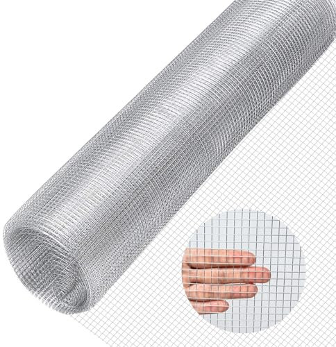 SOARS Volierendraht 7x7mm, Ddrahtgitter verzinkt, Maschendraht feinmaschig, Metallgitter für Hochbeet im Garten und Kleintiere (1,2 x 15 m)
