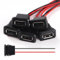 KUOQIY 5 Pièces 3A 2 Broches USB Prise, Connecteur USB Femelle 2 Fils avec Boucle à Rainure à Pression, avec 100mm 22 AWG Câble, Noir
