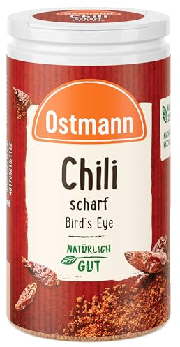 Ostmann Gewürze - Chili scharf Bird´s Eye | 35 g in der Streudose | Feurige Schärfe für Fleischgerichte und Eintöpfe