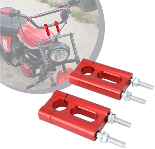 IUVWISN Pit Bike Handlebar Risers 7/8'' 22mm Motorcycle Handle Bar Mount Clamp Riser Universal Fit for Apollo RFZ CRF XR KLX TTR SSR 50 70 80 110 125cc Dirt Pit Mini Bike Red