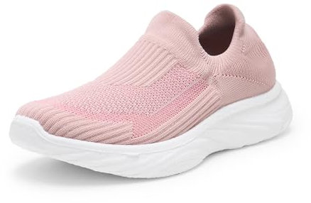 Alexis Leroy Baskets Mode Femme Chaussures Baskets en Maille pour Femme sans Lacets - Chaussures de Fitness Slip on Respirante Sneakers Rose 39 EU