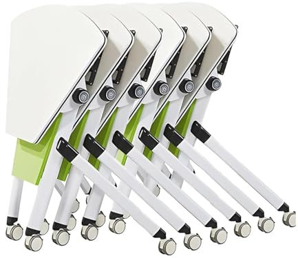 sjdoPulse Klappbarer Konferenztisch In Sektorform, Runder Besprechungstisch, Tragbarer Seminar- Und Schulungstisch Mit 360 ° -Rädern, Für Klassenzimmer Im Home-School-Büro