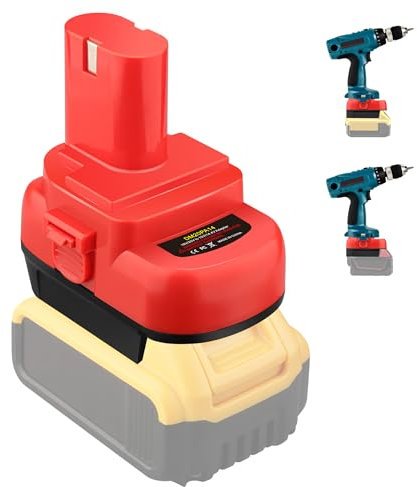 Adaptateur pour Makita Ni-CD Ni-Mh Tools, pour Dewalt 20V 60V et pour Milwaukee 18V M18 Li-on Batteries Conversions pour Makita 12V 14.4V Ni-CD/Ni-Mh Batteries, Alimentation pour Ni-CD Battery Tool