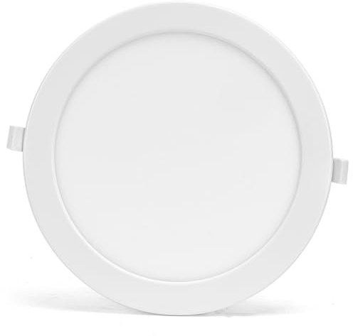 Glowster Downlight LED ultrafino redondo 24W luz blanca, ideal para iluminación interior, ahorro energético y estética moderna.
