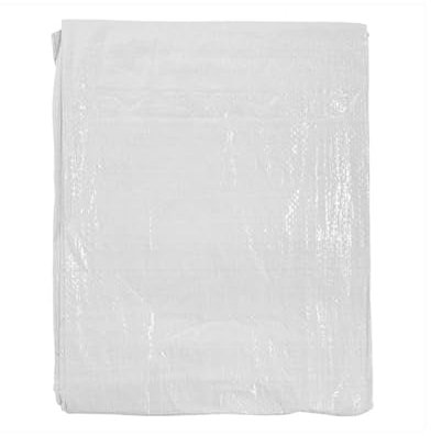 4x6m White Tarpaulin - 90gsm Heavy Duty Tarp Sheet Cover - 13.12ft x 19.69ft Waterproof Multi-Use Sheet with Eyelets for Garden, Caravan, Camping, Ground Cover…