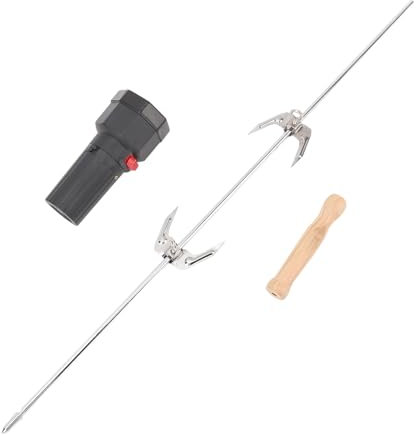 Kit de Parrilla Eléctrica para Asador de Barbacoa, Kit de Asador Portátil Giratorio Automático, Kit de Asador de Acero Inoxidable, Accesorios para Asar, Motor Eléctrico para