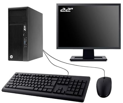 PC HP Workstation Z230 Tour Ecran 22 Intel I5-4570 RAM 16Go SSD 960Go W11 WiFi (Reconditionné)