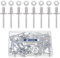 JTAREA 4,8 x 10 mm Rivets Aveugles en Acier Inoxydable avec Rondelle Rivets Pop Tete Large Rivet Pop à Extrémité Ouverte (Paquet de 60)