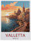 Jigsaw Puzzles 1000 Pieces，Valletta Malta vintage travel poster sunset，paper Children Games Educational Toys（38x26cm）-AM38