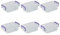 URBNLIVING Kitchen Food Locking Safe Storage Boxes with Lids Handles Clip Plastic Clear Small Medium Large Size Strong 300ml Box Pack of 6 Container Multi Purpose Use