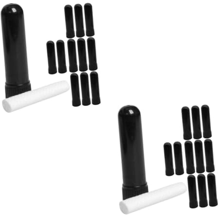 FOMIYES 2 Sätze Duft-inhalationsstab Ätherische Öle Ätherisches Öle Duftstäbe Aroma Sticks Schlinge Utensilienhalter Für Herdplatte Zu Nasenschläuche Nasenstab Splitter Black 12 Stück * 2