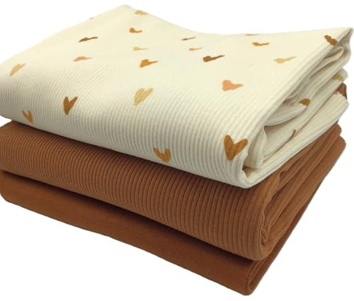 Stoffpaket Jersey-Paket Ribstrick Jersey | Rippenjersey | schmale Rippen | viele Designs | Ökotex (Herzen)