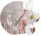 FUNOMOCYA 1 Pieza Plato Pequeño De Cristal Transparente Con Margaritas Floral Vajilla Con Estampado De Margaritas Lámina Platos y Servilletas De Margaritas Almuerzo Familiar Para Vidrio