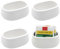 Set di 4 portapacchi in ceramica compatto – Versatile organizer bianco da 160 ml per zucchero, dolcificante e bustine da tè – durevole, lavabile in lavastoviglie, perfetto per cucine, caffè e