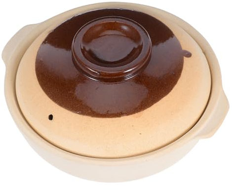 iplusmile Cazuela Para Llevar Arcilla Olla De Barro Con Tapa Olla De Arroz Utensilios De Cocina Utensilios De Cocina Con Tapa Vasija De Barro De Cerámica Arcilla Marrón