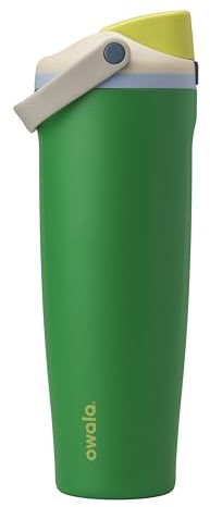 Owala FreeSip Sway Insulated Stainless Steel Water Bottle with Two-Way Spout, Built-In Straw and Bucket Handle, Made for Travel, School, and Sports, BPA Free, Leak Proof, 40 oz, Putting Green