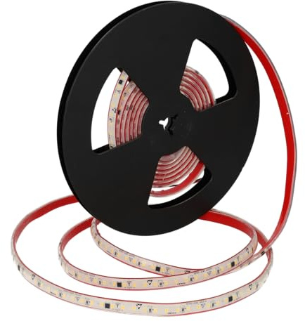 Jandei - Självslipande LED-ljuslist 220 V 12 W/m 600 lysdioder 5 500 Lm, klippbar och självhäftande, bredd 10 mm. IP65, perfekt utomhusbelysning och dekoration - 5 m spole (naturligt ljus 4 200k)